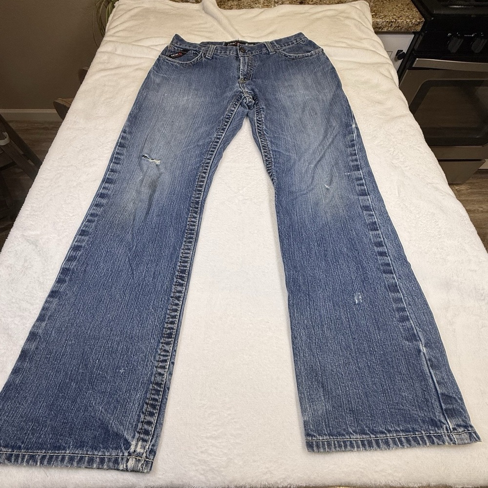 Ariat FR M4 Relaxed Boot Cut Jeans Flame Resistant Mens 34x34 Distressed Work